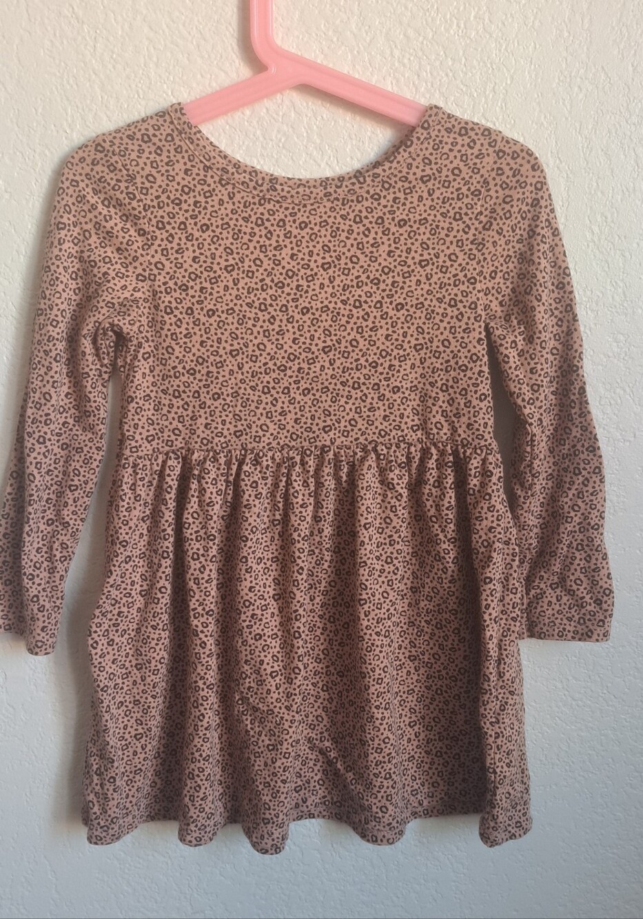 Cat & Jack Girls Leapord Print Longsleeve Dress Size 4T